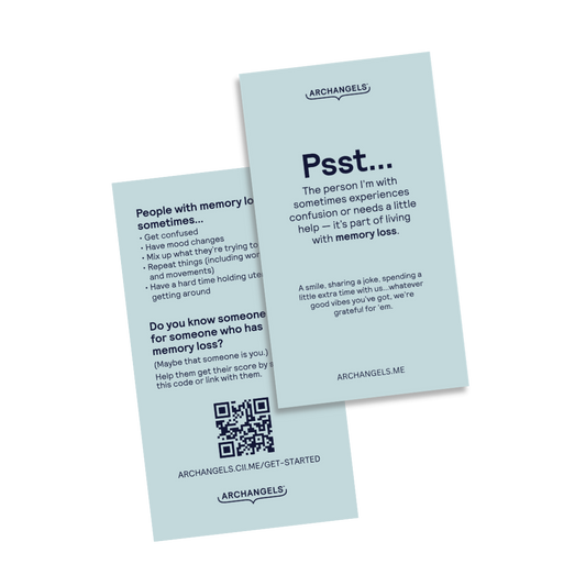 Calling Card for Someone with Alzheimer's or Dementia - Vertical