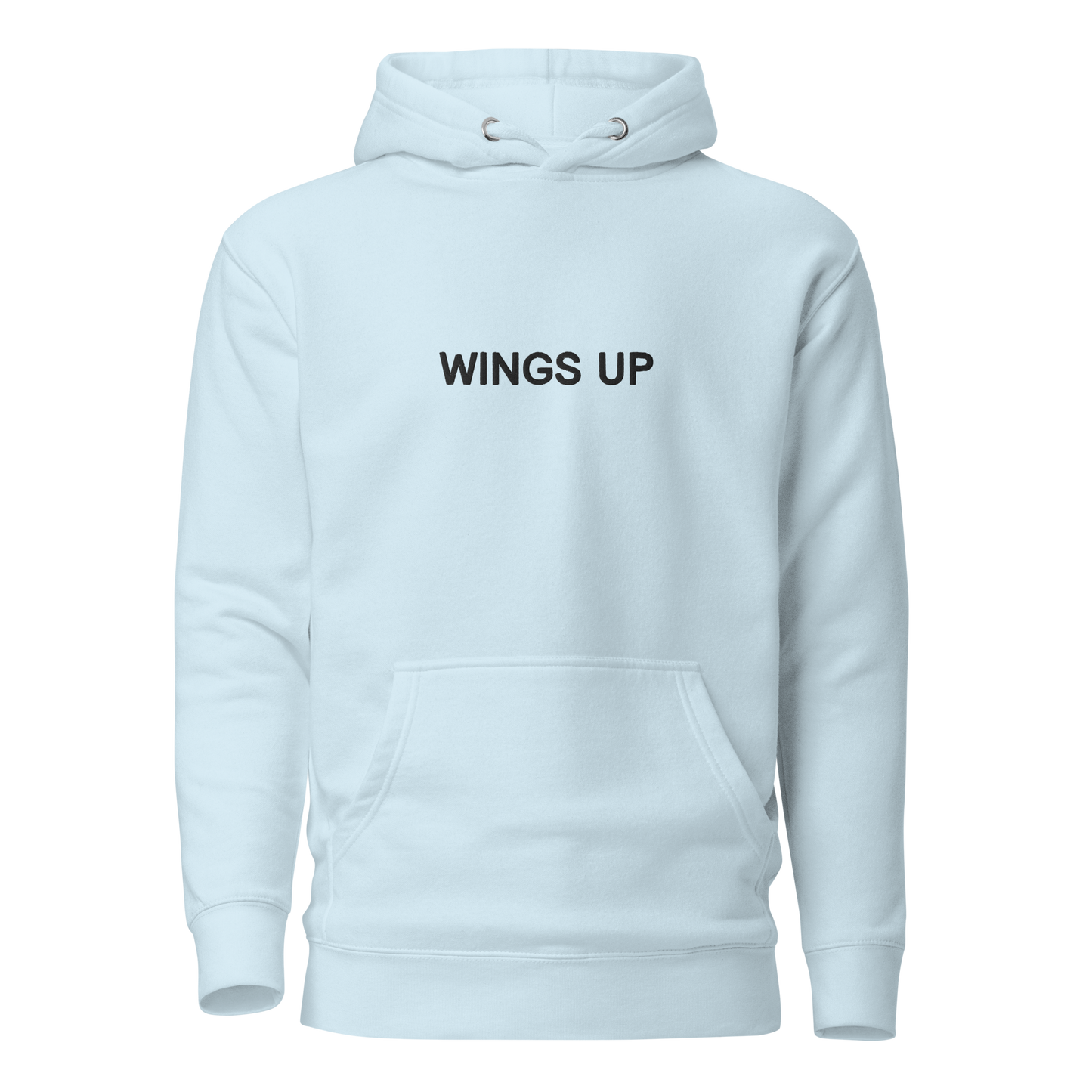 'Wings Up' Pullover Hoodie - Sky Blue