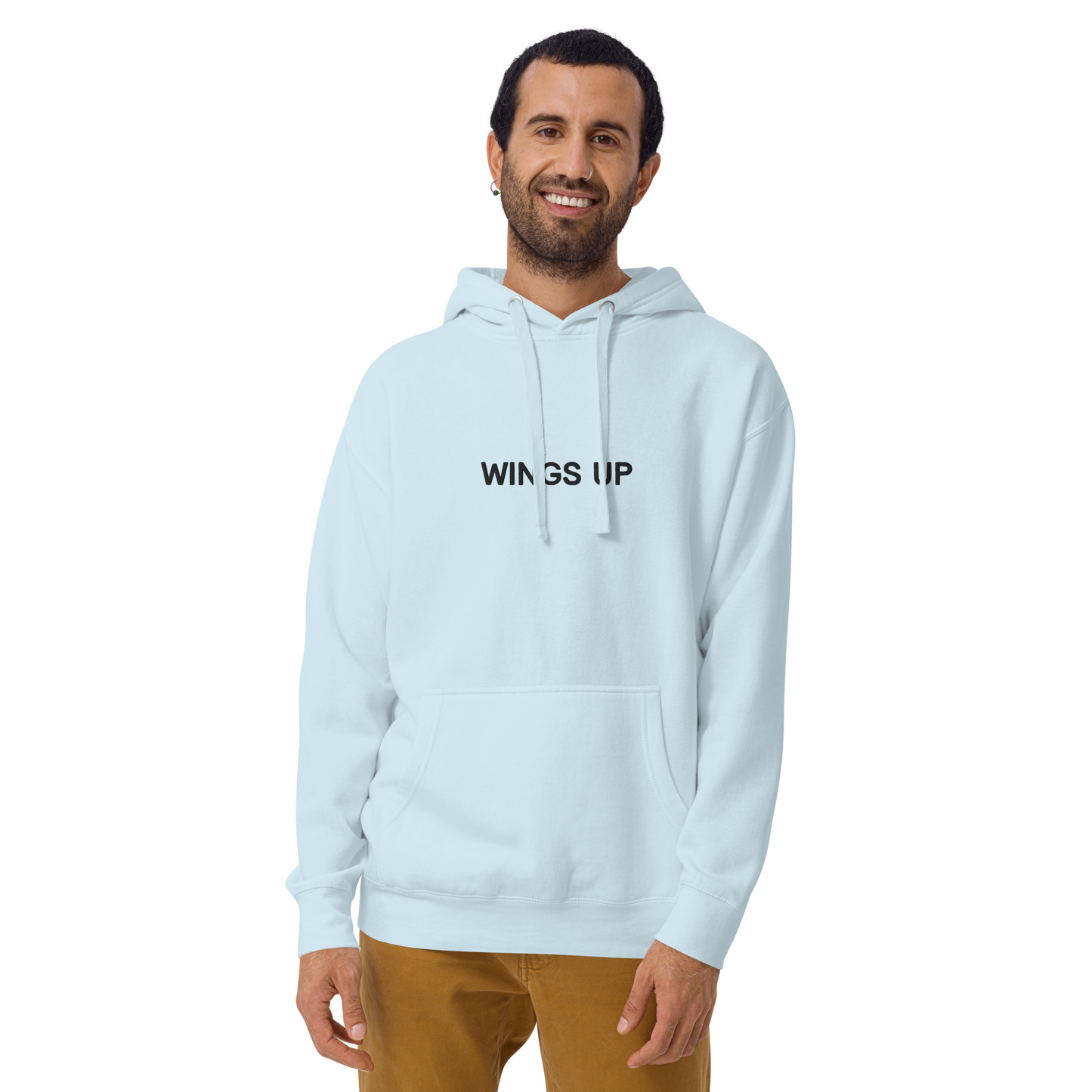 'Wings Up' Pullover Hoodie - Sky Blue