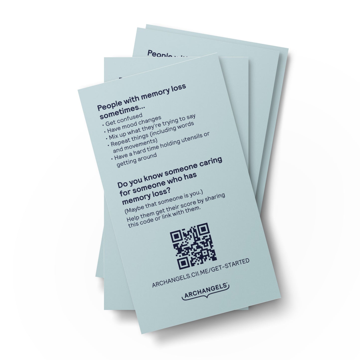 Calling Card for Someone with Alzheimer's or Dementia - Vertical